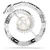 Broche Serpent en cristal et perles, tailles variées, Année du Serpent, blanc, plaqué rhodium Broche Serpent en cristal et perles, tailles variées, Année du Serpent, blanc, plaqué rhodium