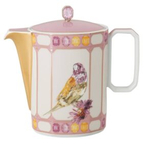 Cafetière Idyllia en porcelaine, motif « Crystal Print », oiseau, multicolore