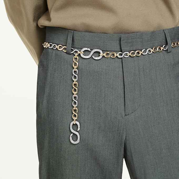 Ceinture Dextera blanche, finition métal mélangé Ceinture Dextera blanche, finition métal mélangé