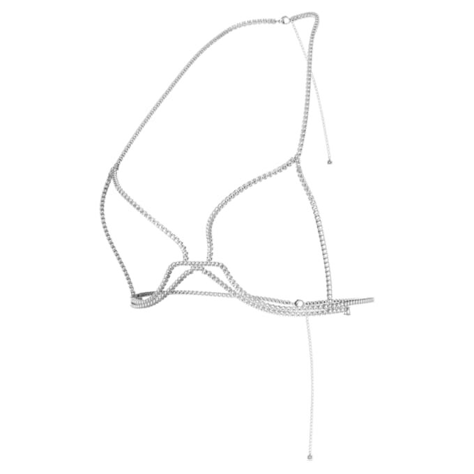 Chaîne de corps Millenia, taille ronde, blanche, plaquée rhodium Chaîne de corps Millenia, taille ronde, blanche, plaquée rhodium