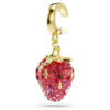Charm Idyllia, tailles variées, fraise, rouge, plaqué or Charm Idyllia, tailles variées, fraise, rouge, plaqué or