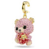 Charm Idyllia à tailles variées, ours en peluche, rose, plaqué or Charm Idyllia à tailles variées, ours en peluche, rose, plaqué or