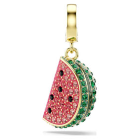 Charm Idyllia à tailles variées, pastèque, multicolore, plaqué or