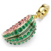 Charm Idyllia à tailles variées, pastèque, multicolore, plaqué or