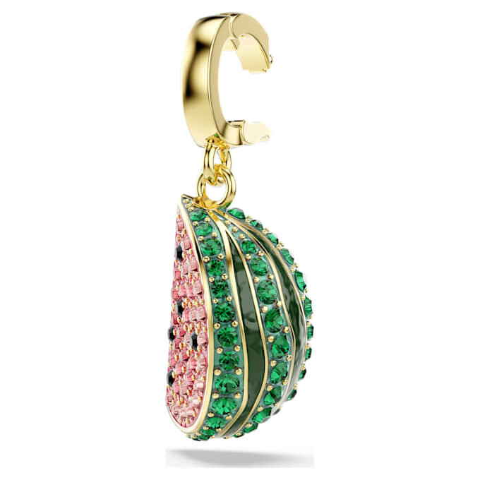 Charm Idyllia à tailles variées, pastèque, multicolore, plaqué or