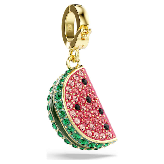Charm Idyllia à tailles variées, pastèque, multicolore, plaqué or
