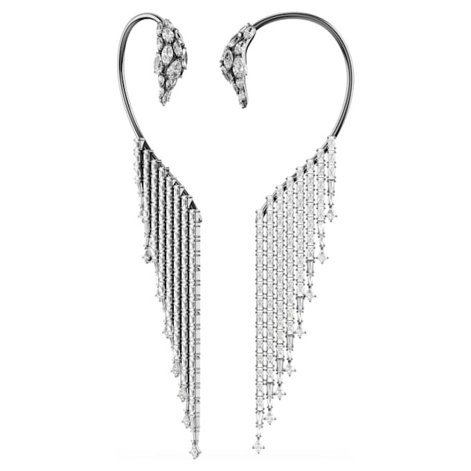 Collection « The Vienna Collection » – Boucles d’oreilles « Swan », blanches, plaquées ruthénium Collection « The Vienna Collection » – Boucles d’oreilles « Swan », blanches, plaquées ruthénium