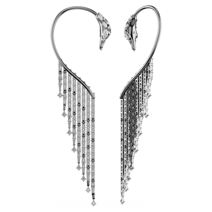 Collection « The Vienna Collection » – Boucles d’oreilles « Swan », blanches, plaquées ruthénium Collection « The Vienna Collection » – Boucles d’oreilles « Swan », blanches, plaquées ruthénium