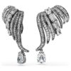 Collection Vienna – Ear Cuffs « Feather », blanc, plaqué ruthénium Collection Vienna – Ear Cuffs « Feather », blanc, plaqué ruthénium