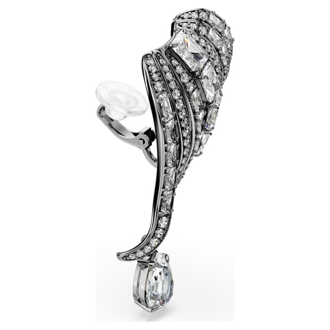 Collection Vienna – Ear Cuffs « Feather », blanc, plaqué ruthénium Collection Vienna – Ear Cuffs « Feather », blanc, plaqué ruthénium