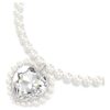 Collier Ariana Grande X Swarovski Perle en cristal, taille cœur, cœur, blanc, plaqué rhodium