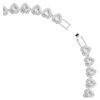 Collier Ariana Grande X Swarovski, tailles variées, cœur, blanc, plaqué rhodium