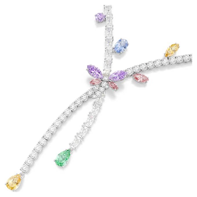 Collier Ariana Grande X Swarovski, tailles variées, libellule, multicolore, plaqué rhodium Collier Ariana Grande X Swarovski, tailles variées, libellule, multicolore, plaqué rhodium