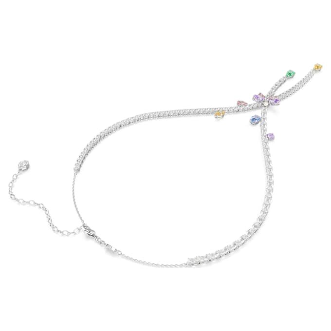 Collier Ariana Grande X Swarovski, tailles variées, libellule, multicolore, plaqué rhodium Collier Ariana Grande X Swarovski, tailles variées, libellule, multicolore, plaqué rhodium