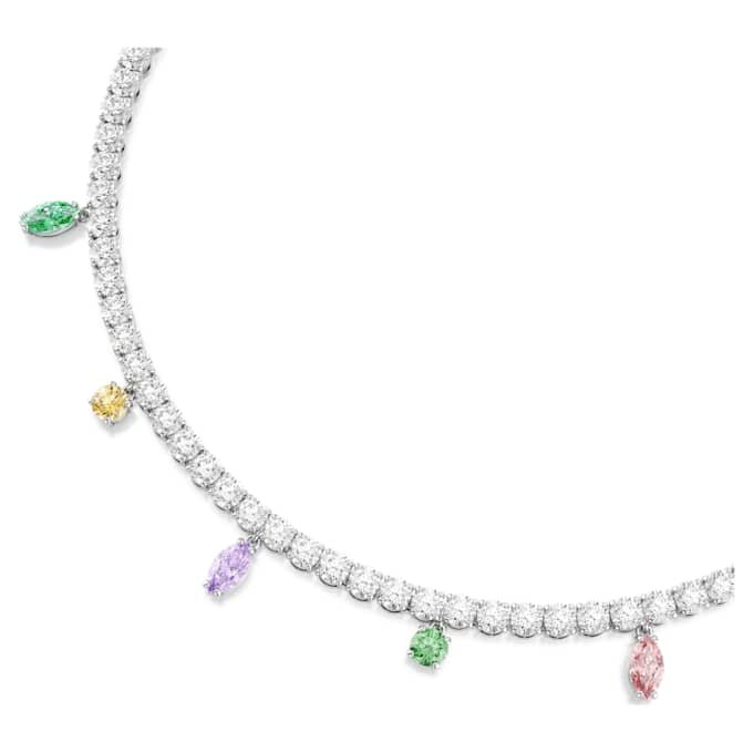 Collier Ariana Grande x Swarovski, tailles variées, multicolore, plaqué rhodium Collier Ariana Grande x Swarovski, tailles variées, multicolore, plaqué rhodium