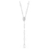 Collier Ariana Grande X Swarovski Y : tailles variées, perle de cristal, cœur, blanc, plaqué rhodium
