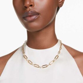 Collier Constella blanc, plaqué or