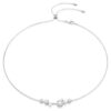 Collier Constella Crystal Pearl, tailles rondes, blanc, plaqué rhodium Collier Constella Crystal Pearl, tailles rondes, blanc, plaqué rhodium