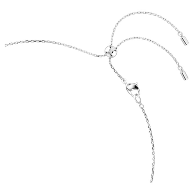 Collier Constella Crystal Pearl, tailles rondes, blanc, plaqué rhodium Collier Constella Crystal Pearl, tailles rondes, blanc, plaqué rhodium