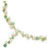 Collier Constella en Y, tailles variées, vert, plaqué or Collier Constella en Y, tailles variées, vert, plaqué or