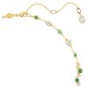 Collier Constella en Y, tailles variées, vert, plaqué or Collier Constella en Y, tailles variées, vert, plaqué or