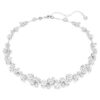 Collier Constella, taille ronde, blanc, plaqué rhodium