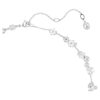 Collier Constella, taille ronde, blanc, plaqué rhodium