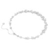 Collier Constella, taille ronde, blanc, plaqué rhodium