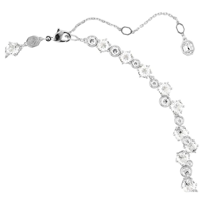 Collier Constella, tailles variées, fermoir, blanc, plaqué rhodium Collier Constella, tailles variées, fermoir, blanc, plaqué rhodium