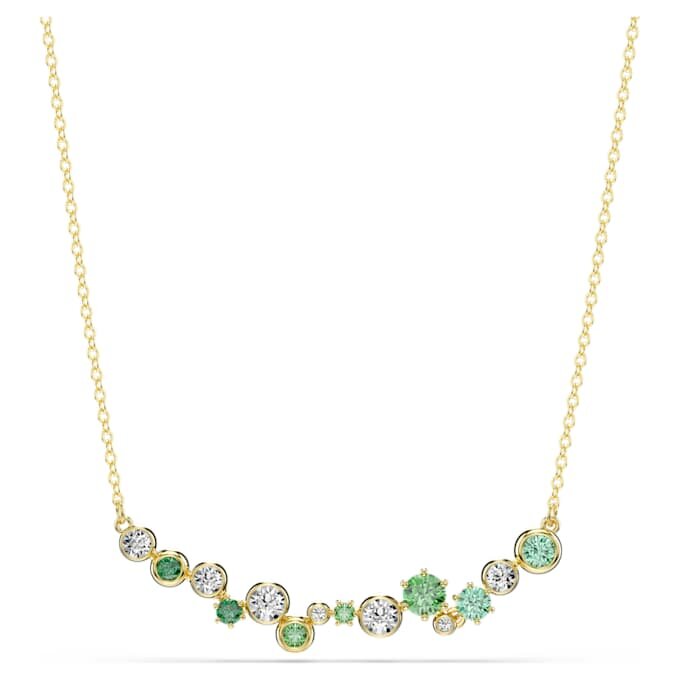 Collier Constella, tailles variées, vert, plaqué or Collier Constella, tailles variées, vert, plaqué or