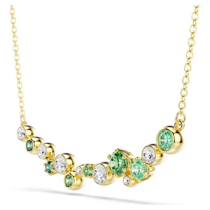 Collier Constella, tailles variées, vert, plaqué or Collier Constella, tailles variées, vert, plaqué or