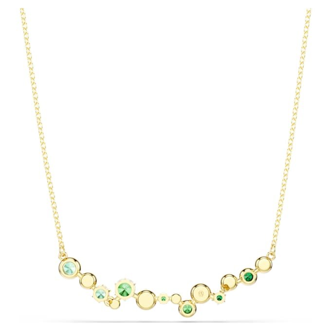 Collier Constella, tailles variées, vert, plaqué or Collier Constella, tailles variées, vert, plaqué or