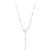 Collier Constella Y Perle de cristal, tailles rondes, blanc, plaqué rhodium Collier Constella Y Perle de cristal, tailles rondes, blanc, plaqué rhodium