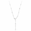 Collier Constella Y Perle de cristal, tailles rondes, blanc, plaqué rhodium Collier Constella Y Perle de cristal, tailles rondes, blanc, plaqué rhodium
