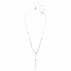 Collier Constella Y Perle de cristal, tailles rondes, blanc, plaqué rhodium Collier Constella Y Perle de cristal, tailles rondes, blanc, plaqué rhodium