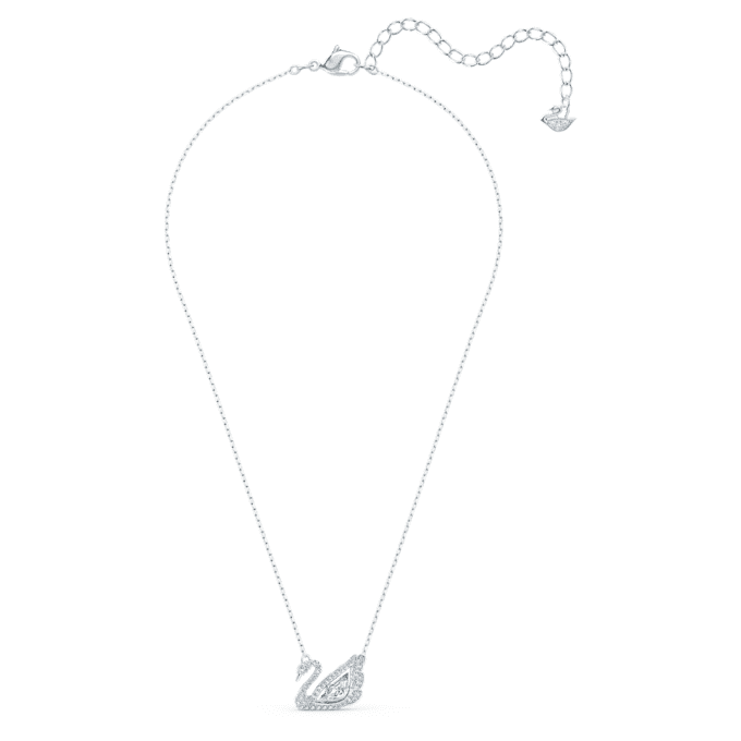 Collier Cygne « Dancing Swan », blanc, plaqué rhodium Collier Cygne « Dancing Swan », blanc, plaqué rhodium