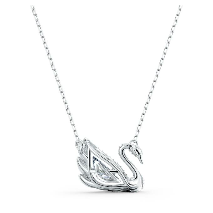 Collier Cygne « Dancing Swan », blanc, plaqué rhodium Collier Cygne « Dancing Swan », blanc, plaqué rhodium