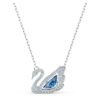 Collier « Cygne dansant », bleu, plaqué rhodium Collier « Cygne dansant », bleu, plaqué rhodium