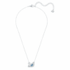 Collier « Cygne dansant », bleu, plaqué rhodium Collier « Cygne dansant », bleu, plaqué rhodium