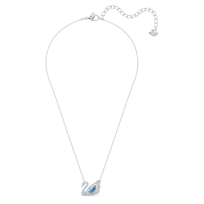 Collier « Cygne dansant », bleu, plaqué rhodium Collier « Cygne dansant », bleu, plaqué rhodium
