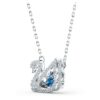 Collier « Cygne dansant », bleu, plaqué rhodium Collier « Cygne dansant », bleu, plaqué rhodium