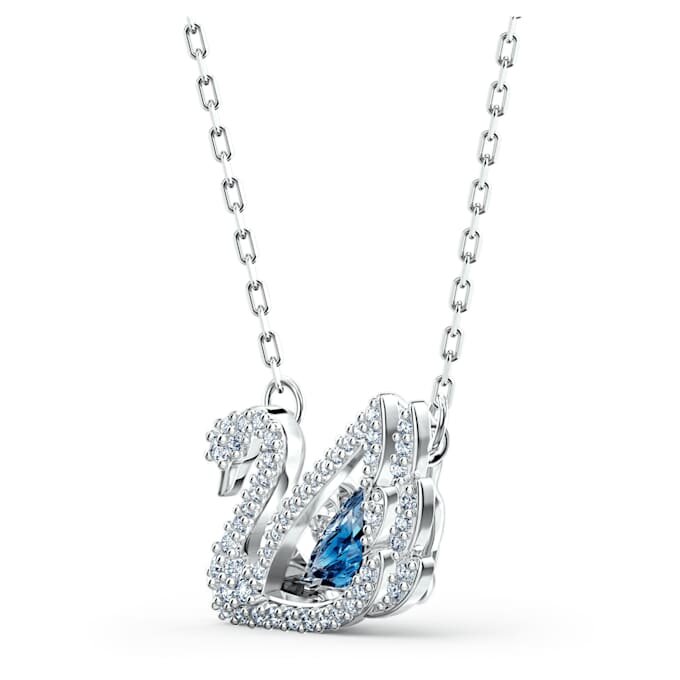 Collier « Cygne dansant », bleu, plaqué rhodium Collier « Cygne dansant », bleu, plaqué rhodium