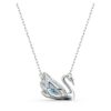 Collier « Cygne dansant », bleu, plaqué rhodium Collier « Cygne dansant », bleu, plaqué rhodium