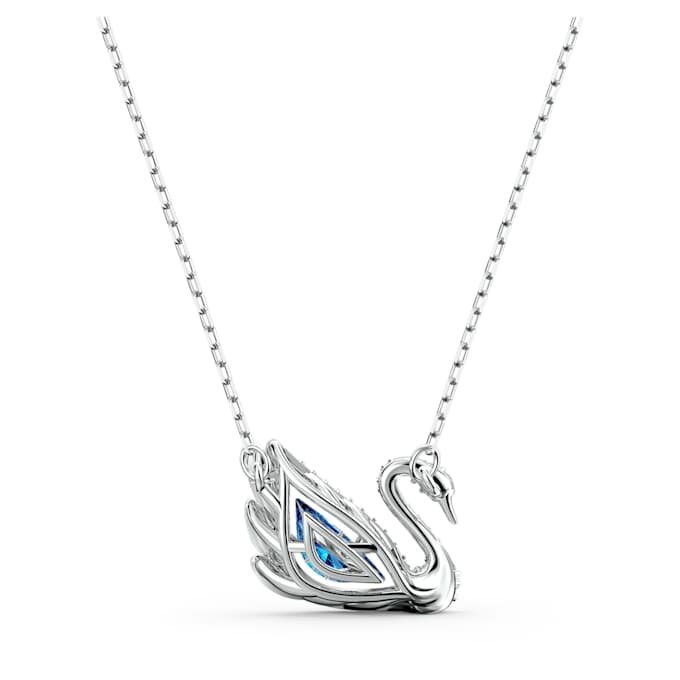 Collier « Cygne dansant », bleu, plaqué rhodium Collier « Cygne dansant », bleu, plaqué rhodium