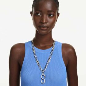 Collier Dextera Strandage à maillons ronds, blanc, finition métaux mélangés