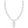Collier Dextera Strandage à maillons ronds, blanc, finition métaux mélangés Collier Dextera Strandage à maillons ronds, blanc, finition métaux mélangés