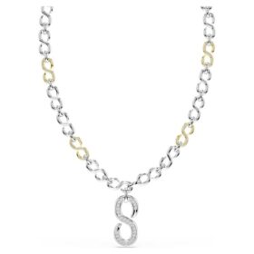 Collier Dextera Strandage à maillons ronds, blanc, finition métaux mélangés