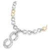 Collier Dextera Strandage à maillons ronds, blanc, finition métaux mélangés Collier Dextera Strandage à maillons ronds, blanc, finition métaux mélangés