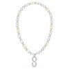 Collier Dextera Strandage à maillons ronds, blanc, finition métaux mélangés Collier Dextera Strandage à maillons ronds, blanc, finition métaux mélangés