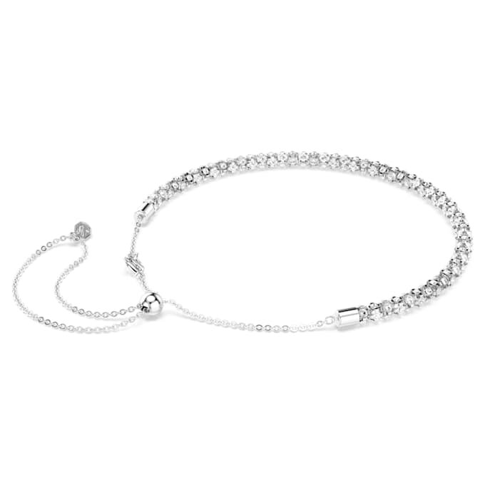 Collier Dextera, taille ronde, blanc, acier inoxydable Collier Dextera, taille ronde, blanc, acier inoxydable